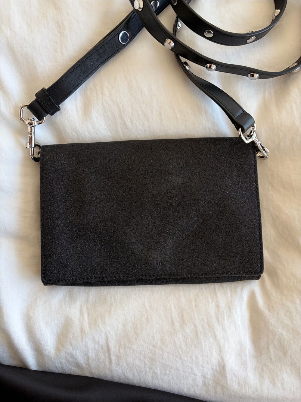 AllSaints Black Crossbody with Studded Strap - Picture 2 of 11
